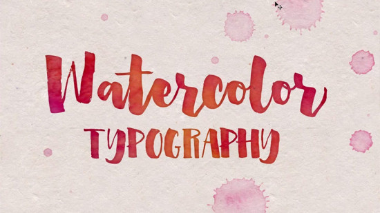 how-to-add-watercolor-textures-to-typography-550x309