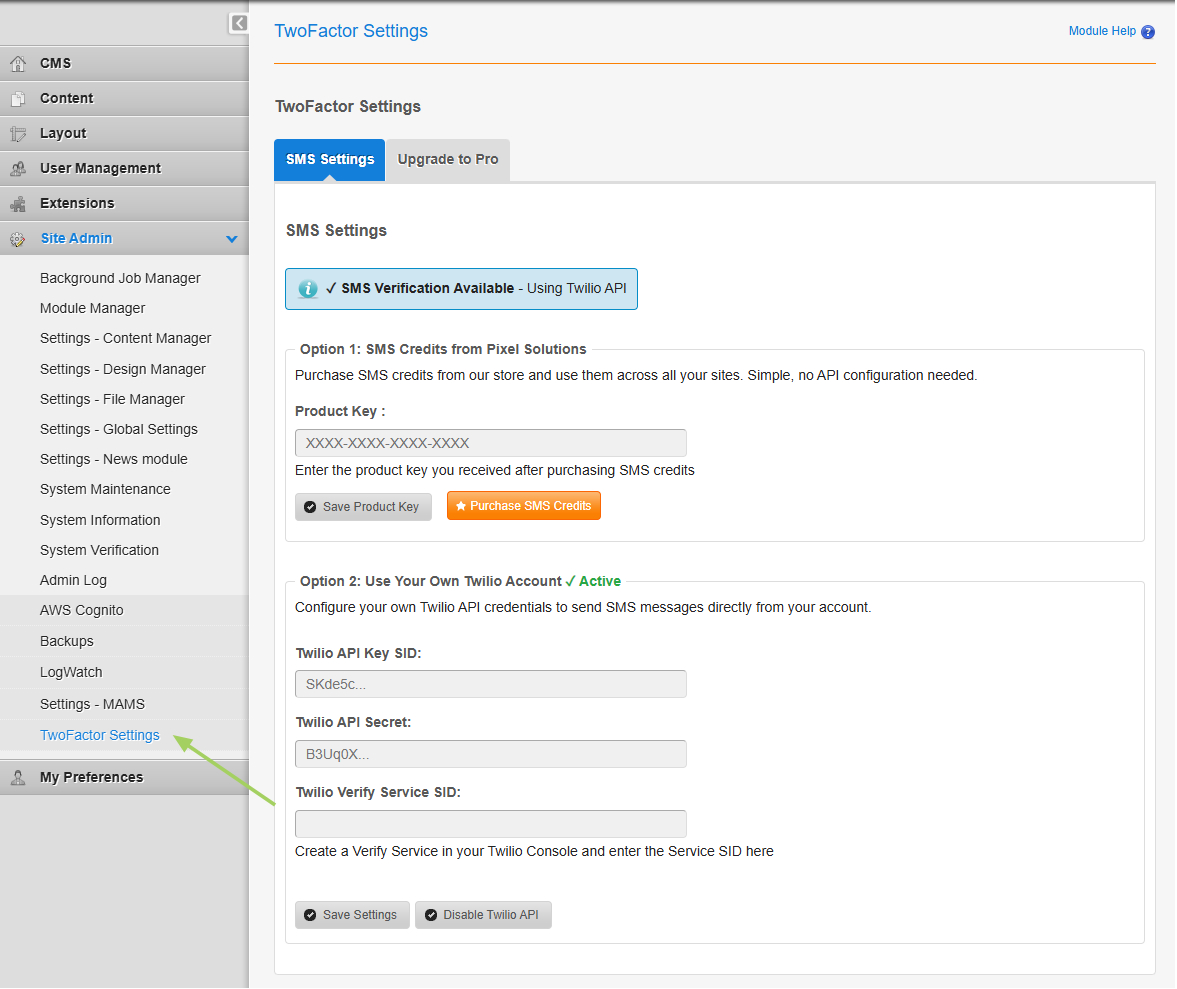 TwoFactor Install dtep 2